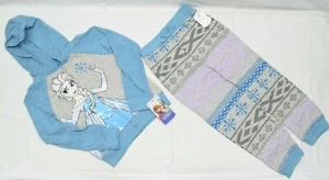 Disney Frozen, Elsa Girl's 2 Piece Hoodie & Sweat Pants Jogger Set, 5T - Picture 1 of 4