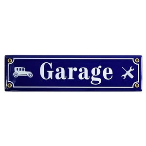 Enamel plaque GARAGE 8x30 cm parking sign Decor barn - Picture 1 of 4