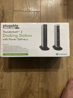 Estação de acoplamento plugável Thunderbolt 3 com carregamento de host 60w cinza - TBT3-UDV - Imagem 1 de 2