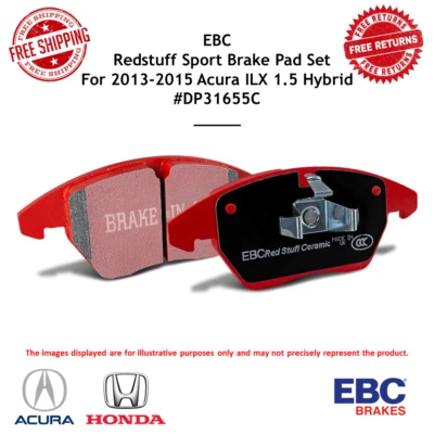 Pastilla de freno delantera EBC Redstuff cerámica bajo polvo para Honda Accord/Civic y Acura ILX Foto 1 de 4