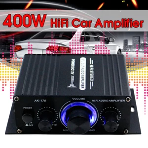 400W Power Amplifier HiFi Stereo Home Audio Digital Car Amp MP3 MIC USB Mini 12V - Foto 1 di 8