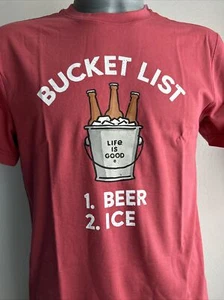Life is Good Jake BUCKET LIST Kurzarm T-Shirt S rot - Bild 1 von 1