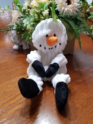SNOWMAN DOGGY NO FILL NO SQUEEK TOY/10.5" LONG - Image 1 of 2