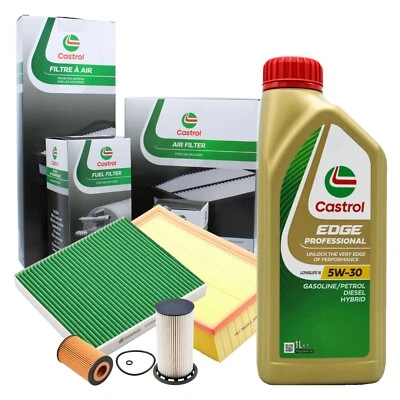Kit Tagliando VW Passat 1.6/2.0 TDI 4 Filtri CASTROL +Olio 5L Edge Pro LL03 5W30 - Bild 1 von 4