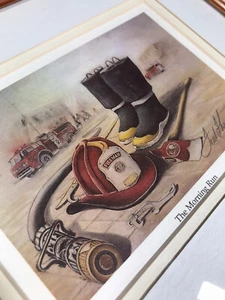 The Morning Run, von Fred Thrasher 4 Zoll x 5,6 Zoll, gerahmter Druck, SIGNIERT & NUMMERIERT - Bild 1 von 6