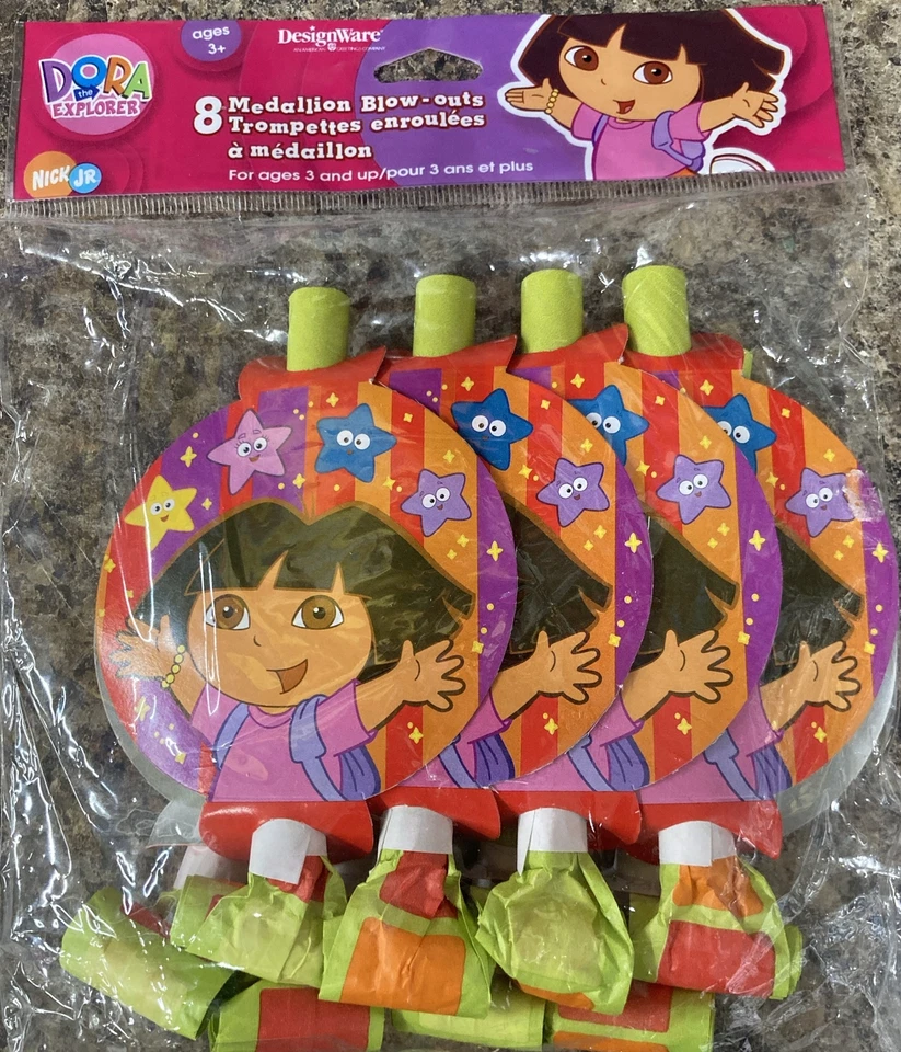 Dora La Exploradora Cumpleaños Blowouts 8 Ct. Foto 1 de 1