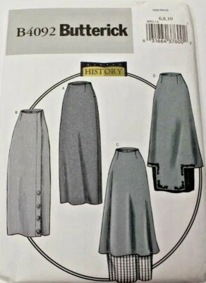 Butterick 4092 Misses Historical 1914 Basque Skirt Sewing Pattern 6-8-10 - Image 1 of 2