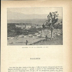 Baalbek - - Artikel Presseausschnitt 1899 - Bild 1 von 4