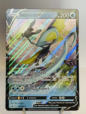 Jumbo Card + Original 2020 Pokémon: INTELEON V SWSH016 - Promo Mint Condition - Image 1 of 4