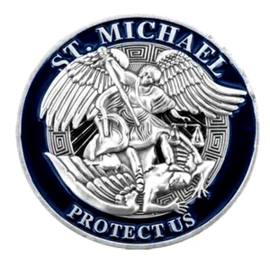 ST MICHAEL ARCHANGEL ANGEL PROTECT Pendant On 20" 925 Sterling Silver Necklace - Picture 1 of 8