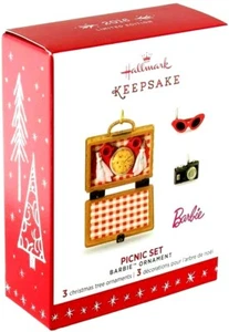 Barbie Picnic Set Ornament 2016 Hallmark Keepsake Limited Edition Minis NEW - Picture 1 of 3