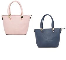 Ladies Medium Blue Handbag Casual Double Handles