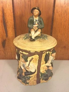 Tarro de tabaco humidor Terrra Cotta vintage con tapa figurativa - Imagen 1 de 12