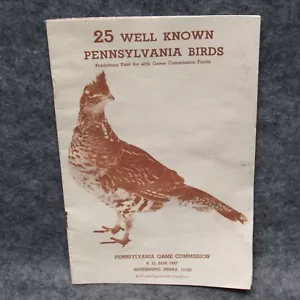 25 ben noti Pennsylvania Birds vintage PA gioco commissione libretto tono seppia - Foto 1 di 4