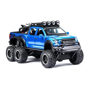 Sound Light Effect Diecast Pickup Truck Offroad Pull Back Vehicle 1/24 Model Car - Picture 1 of 7