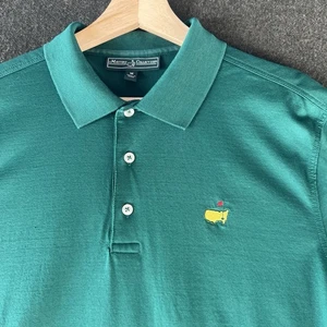 Masters Collection Polo Shirt Mens M Green Pique Golf Club 100% Pima Cotton - Picture 1 of 9