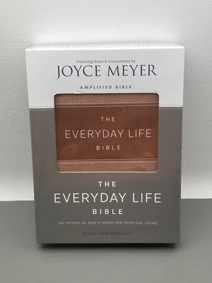 JOYCE MEYER The Everyday Life Bible Amplified Blush Leatherluxe Cover BRAND NEW - Image 1 of 4