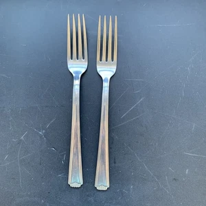 2 ATLAS Stainless FLATWARE AAS3 Dinner FORK  MCM USA Lot Of 2 Vintage Kitchen - Picture 1 of 9