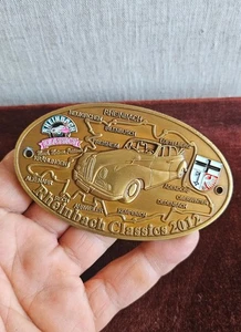 VINTAGE AUTOMOBILE CAR RADIATOR BADGE # BMW 502 CLASSIC RALLY RHEINBACH 2012 - Picture 1 of 5