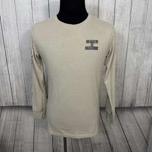 GSTR Herren Medium hellbraun "Saints/Sinners" Langarm Grafik T-Shirt Totenkopf Knochen - Bild 1 von 8