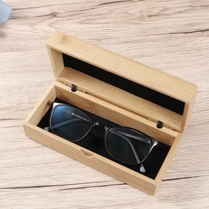 Scatola occhi in bambù e legno custodia occhiali da viaggio organizer occhiali da sole - Foto 1 di 11