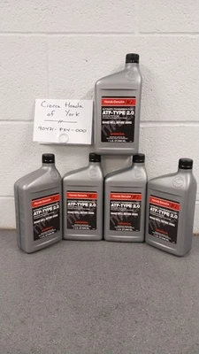 5 Quarts Honda Oem ATF Type 2.0 Fluid With Gasket NEW 08200-9015 - Image 1 of 2