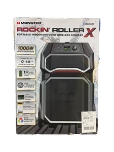 Monster Rockin Roller X Bluetooth Speaker, 1000W, LED LIGHTS MNRRX - Picture 1 of 4