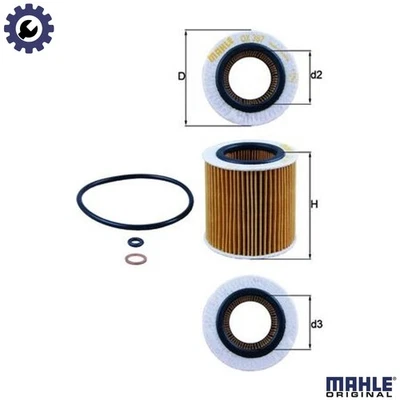 OIL FILTER OX 387D FOR N55 B30 A 3.0L N51 B30 A 3.0L 6cyl - Image 1 of 4