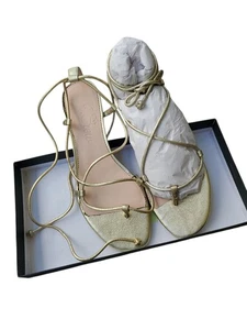 J. Sandalo Crew metallizzato skinny stringato Firenze taglia 8,5 - Foto 1 di 6