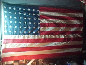 WWII Ära US 48 genähte STERNFLAGGE 72 x 44 sauber - Bild 1 von 2