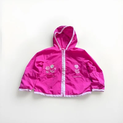 4t Pink Girls Jacket Embroidered Flowers  - Image 1 of 4