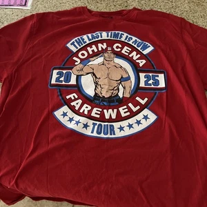 Men's WWE Red John Cena Farewell Tour T-Shirt. Size 2x Authentic - Picture 1 of 7
