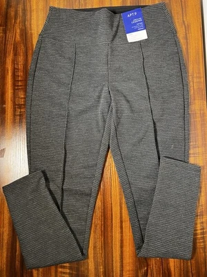 Leggings APT 9 Medianos Ponte Tejido, Negro/Gris, Tiro Medio Control Abdomen, ¡NUEVOS CON ETIQUETAS! Foto 1 de 4