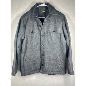 Swanndri Wool Jacket Mens Medium Gray Cruiser Made In New Zealand Shacket - Picture 1 of 9