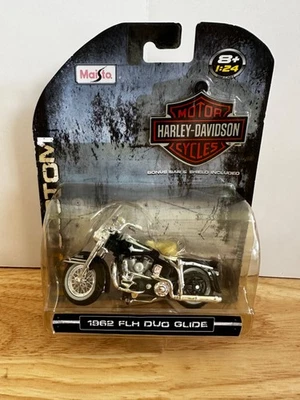 Maisto 1962 FLH DUO GLIDE Harley Davidson Motorcycle Diecast 1:24 Scale New Bike - Image 1 of 4