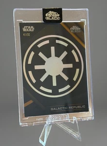 2024 Topps Chrome Black Star Wars Galactic Factions Galactic Empire Gold /50 SSP - Bild 1 von 1