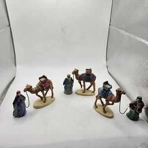 Mr. Christmas Bethlehem Krippe Set Ersatzfiguren Weiser mit Kamelen Vintage - Bild 1 von 10