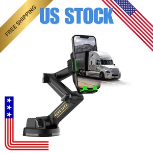 New Truck Phone Holder Mount Heavy Duty for Dashboard Windshield Long Anti-Shake - Picture 1 of 7