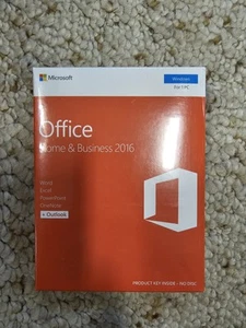 MICROSOFT OFFICE 2016 HOME and BUSINESS for WINDOWS Sealed Brand New - Picture 1 of 2