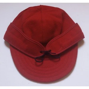 Stormy Kromer Kappe Größe 7,5 rot Ohrenklappen zum Binden Wollmütze hergestellt in den USA - Bild 1 von 7