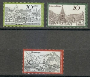 Alemania 1970 montado como montado Mi 622.649.654 Sc 1047-1049 ciudades. Turismo. Vistas ** - Imagen 1 de 1