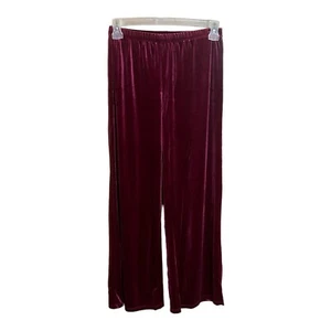 Collections Etc Wide Leg Velvet Pants Small - Picture 1 of 5