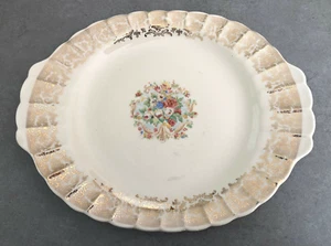 American Limoges? Leigh Potters? Old Mirror Gold Filigree - OVAL SERVING PLATTER - Picture 1 of 7