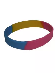 Pansexual Bracelet Silicone / Armband schmal Pride Neu Top GAY - Bild 1 von 1