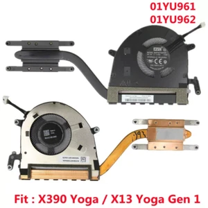 01YU962 For Lenovo ThinkPad X390 Yoga X13 Yoga Gen 1 CPU Heatsink Cooling Fan - Afbeelding 1 van 3