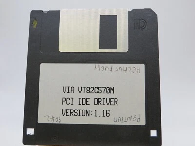 3.5" Floppy Disk VIA VT82C570M PCI IDE DRIVER VERSION 1.16 vintage computer disc - Image 1 of 2