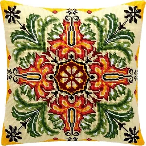 Hágalo usted mismo Kit de almohada de punta de aguja/tapiz "Caleidoscopio de flores" 16x16 pulgadas/40x40 - Imagen 1 de 4