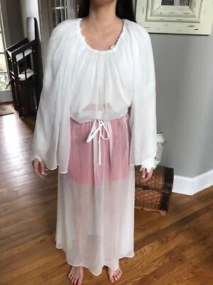 Новый противный GAL белый длинный чистый купальник прикрыть неглиже платье S / один размер   - Изображение 1 из 4