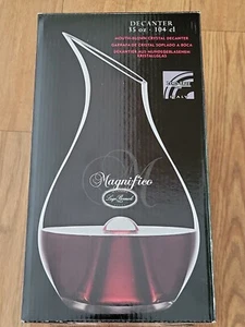 Luigi Bormioli Magnifico 35 Ounce Clear Crystal Wine Decanter Glass Italy 12 in - Picture 1 of 6