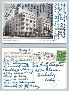 Los Altos Hotel Apartments Postkarte 4121 Wilshire Blvd Los Angeles 1946 - Bild 1 von 1